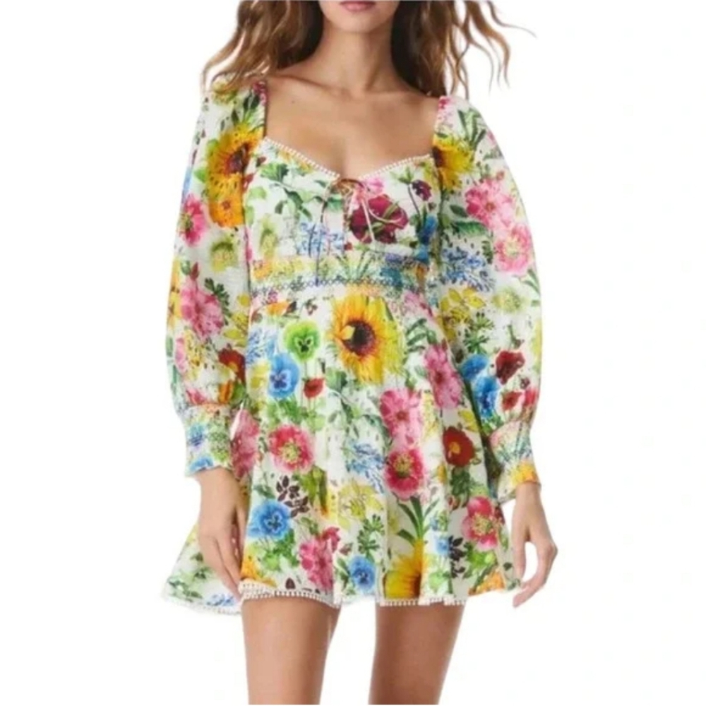 Alice Olivia Crawford Floral Dress Us2 S View 3